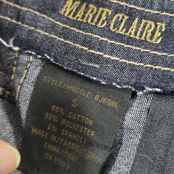 Unique Floral Embroidered Denim Skirt Stretch Fit & Flare Boho XS - Picture 5 of 8